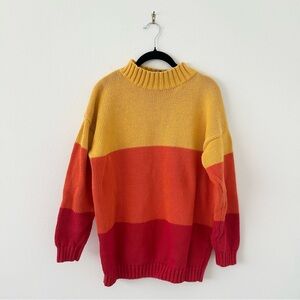 Vintage Best American Clothing Co. Mockneck Colorblock Sweater